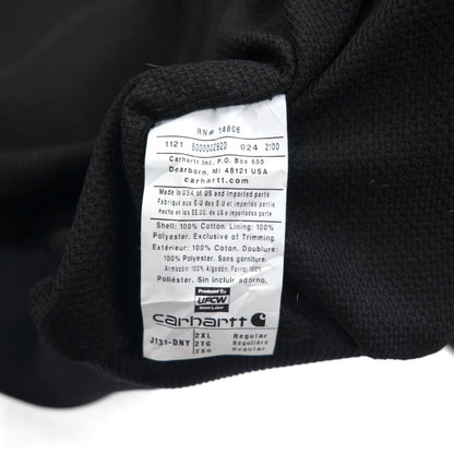 Carhartt USA-Made Loose Fit Duck Active Jacket, Full-Zip Hoodie, 2XL, Navy, UFCW J131