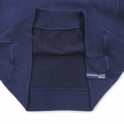 AND1 Reverse Weave Sweatshirt, XL, Navy, Cotton, Logo Embroidery