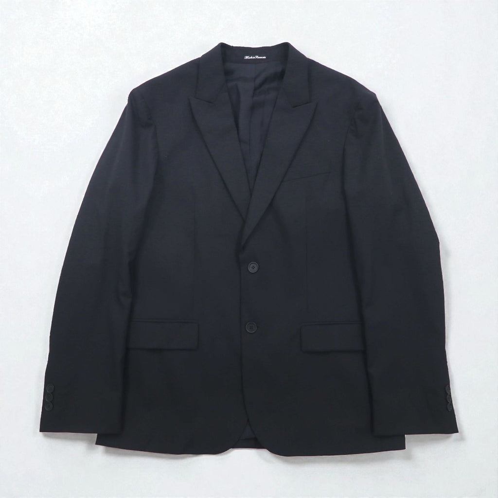 LOUIS VUITTON UNIFORMES 2B Tailored Jacket, Leather, XL, Black Wool, JA38 L1 61910
