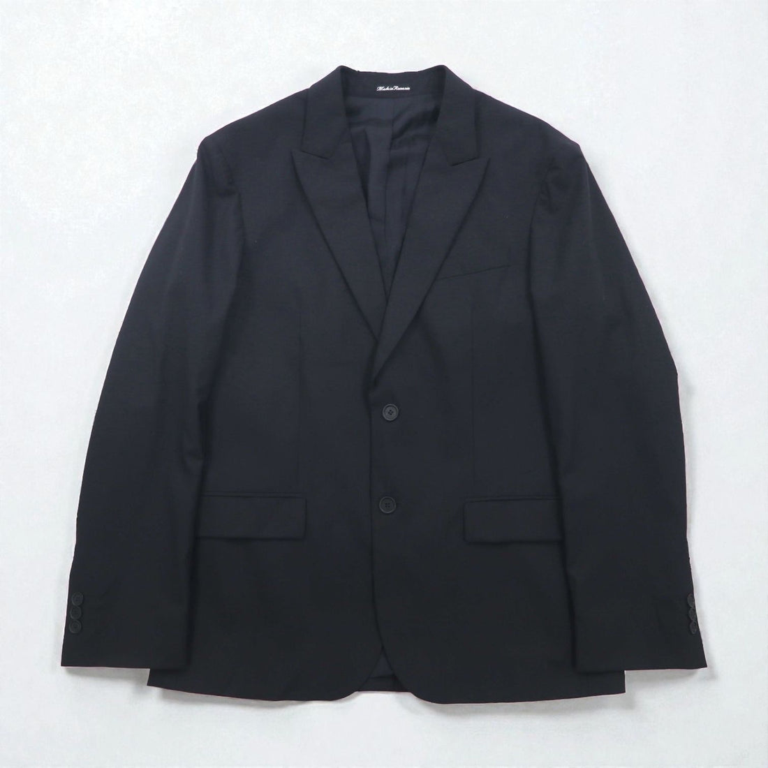 LOUIS VUITTON UNIFORMES 2B Tailored Jacket, Leather, XL, Black Wool, JA38 L1 61910