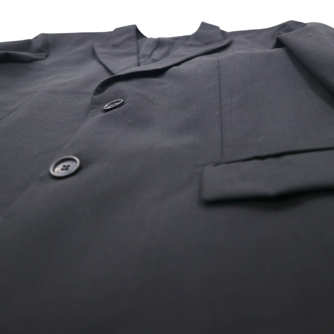 LOUIS VUITTON UNIFORMES 2B Tailored Jacket, Leather, XL, Black Wool, JA38 L1 61910