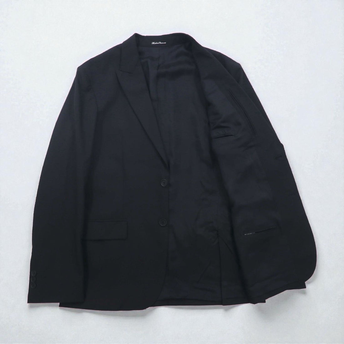 LOUIS VUITTON UNIFORMES 2B Tailored Jacket, Leather, XL, Black Wool, JA38 L1 61910