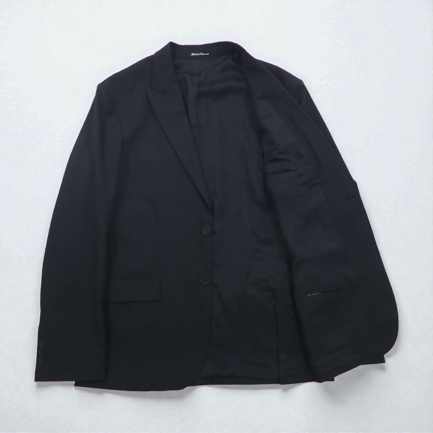 LOUIS VUITTON UNIFORMES ユニフォームライン 2B テーラードジャケット ブレザー XL ブラック ウール JA38 L1 61910