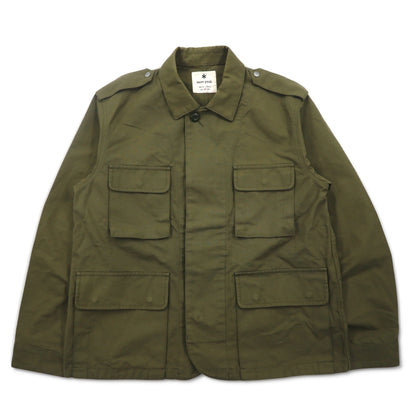 snow peak リップストップ ミリタリージャケット DWR Rip Stop Jacket M カーキ コットン 撥水加工 JK-19AU118