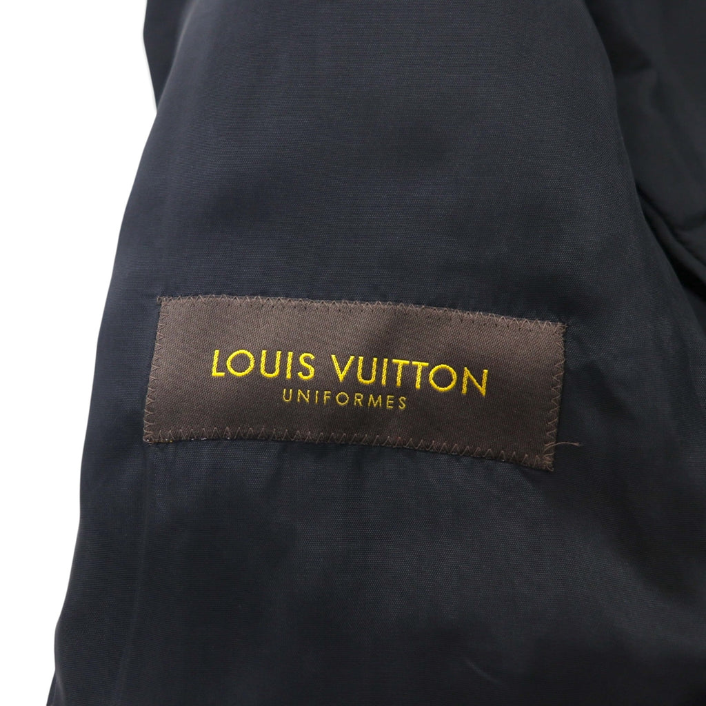 LOUIS VUITTON UNIFORMES 2B Tailored Jacket, Leather, XL, Black Wool, JA38 L1 61910