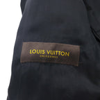 LOUIS VUITTON UNIFORMES 2B Tailored Jacket, Leather, XL, Black Wool, JA38 L1 61910