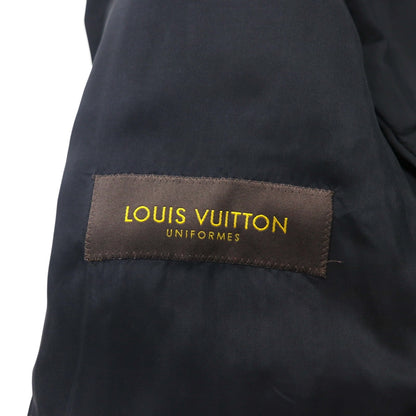 LOUIS VUITTON UNIFORMES ユニフォームライン 2B テーラードジャケット ブレザー XL ブラック ウール JA38 L1 61910