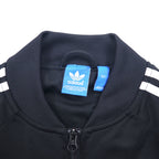 adidas スーパースター トラックジャケット ジャージ L ブラック 3ストライプ トレフォイルロゴ 刺繍 SUPERSTAR TRACK TOP AB2076