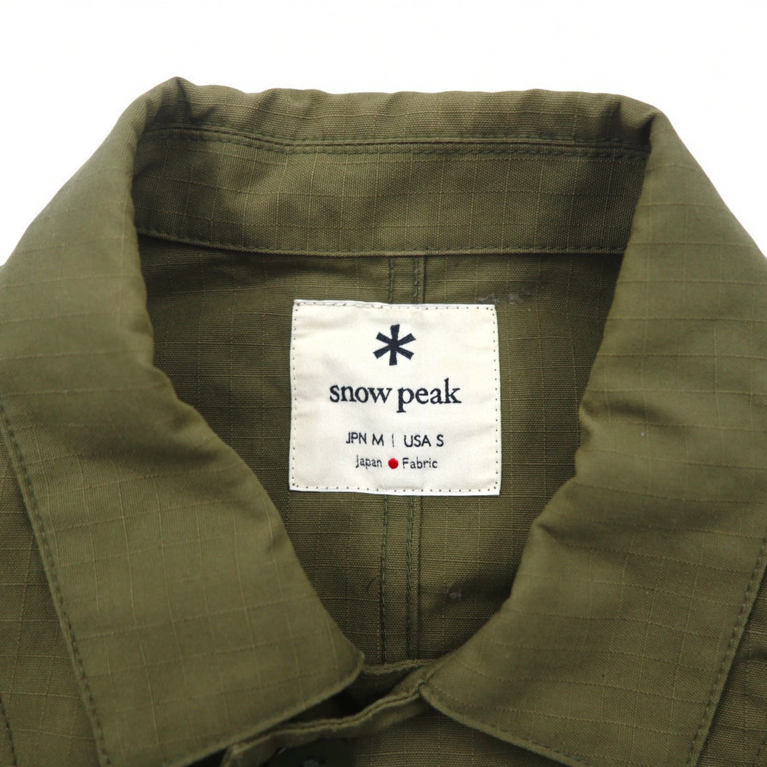 snow peak Ripstop Military Jacket DWR Rip Stop Jacket M Khaki Cotton Water Repellent JK-19AU118