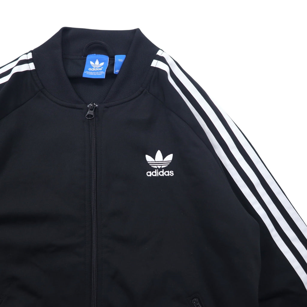 adidas スーパースター トラックジャケット ジャージ L ブラック 3ストライプ トレフォイルロゴ 刺繍 SUPERSTAR TRACK TOP AB2076