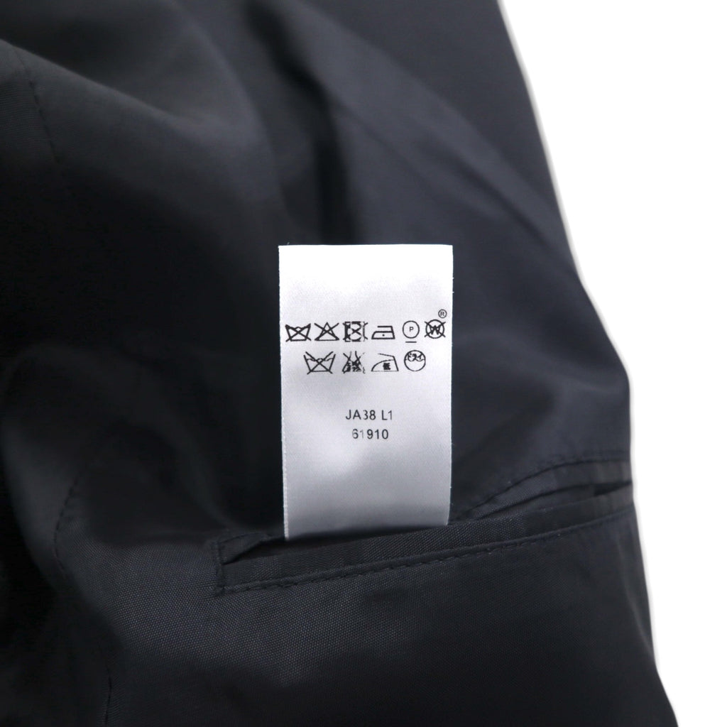 LOUIS VUITTON UNIFORMES 2B Tailored Jacket, Leather, XL, Black Wool, JA38 L1 61910