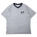 日本然リトテ-古着オンライン-Hard Rock CAFE カナダ製 90年代 リンガーTシャツ M グレー コットン ワンポイントロゴ刺繍 NIAGARA FALLS ビッグサイズ-Hard Rock CAFE Canada Made 90's Ringer T-Shirt M Gray Cotton One Point Logo Embroidery NIAGARA FALLS Big Size