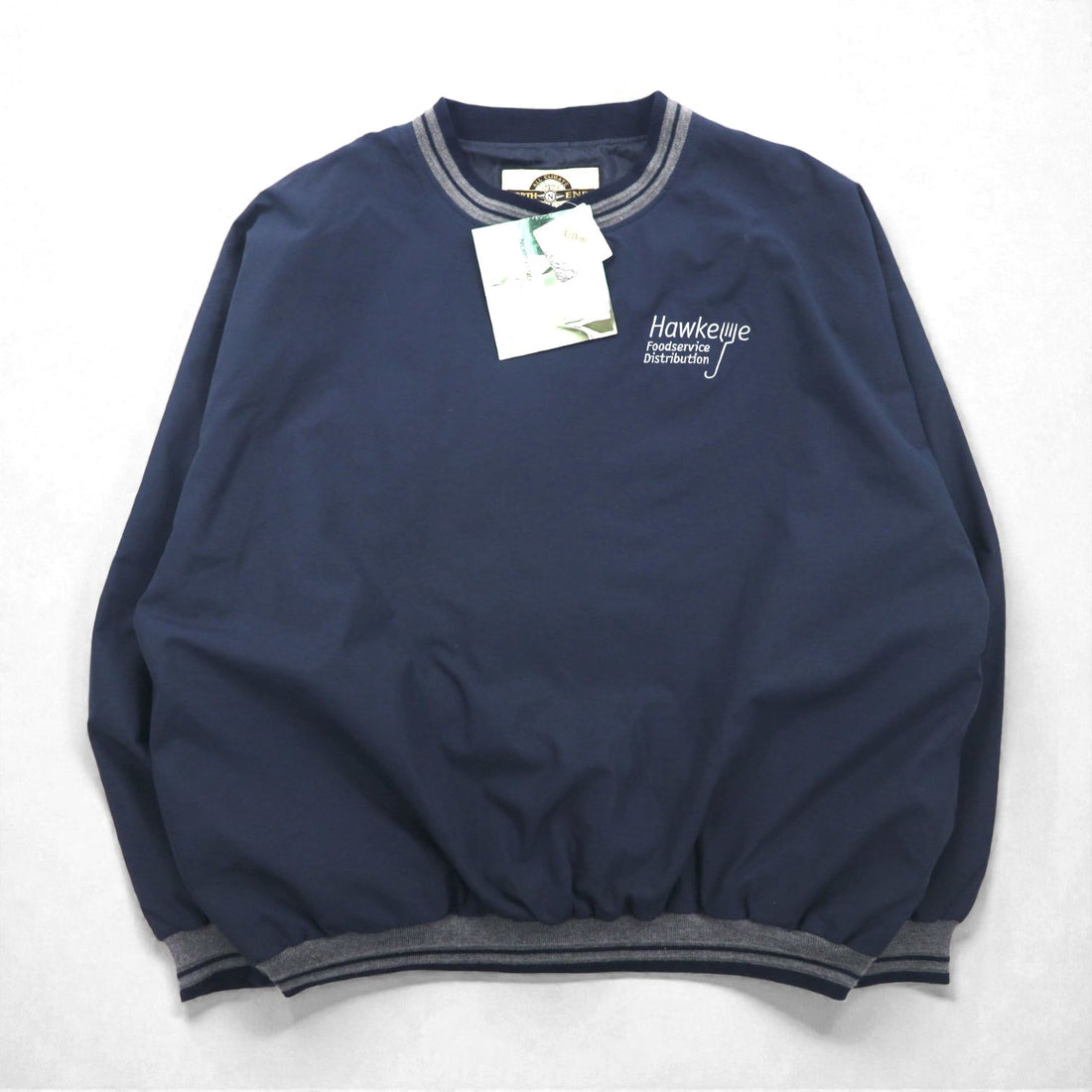 NORTH END Piste Ribline Pullover Nylon Jacket Jersey XL Navy Waterproof Teflon US Company Single Point Embroidery Unused