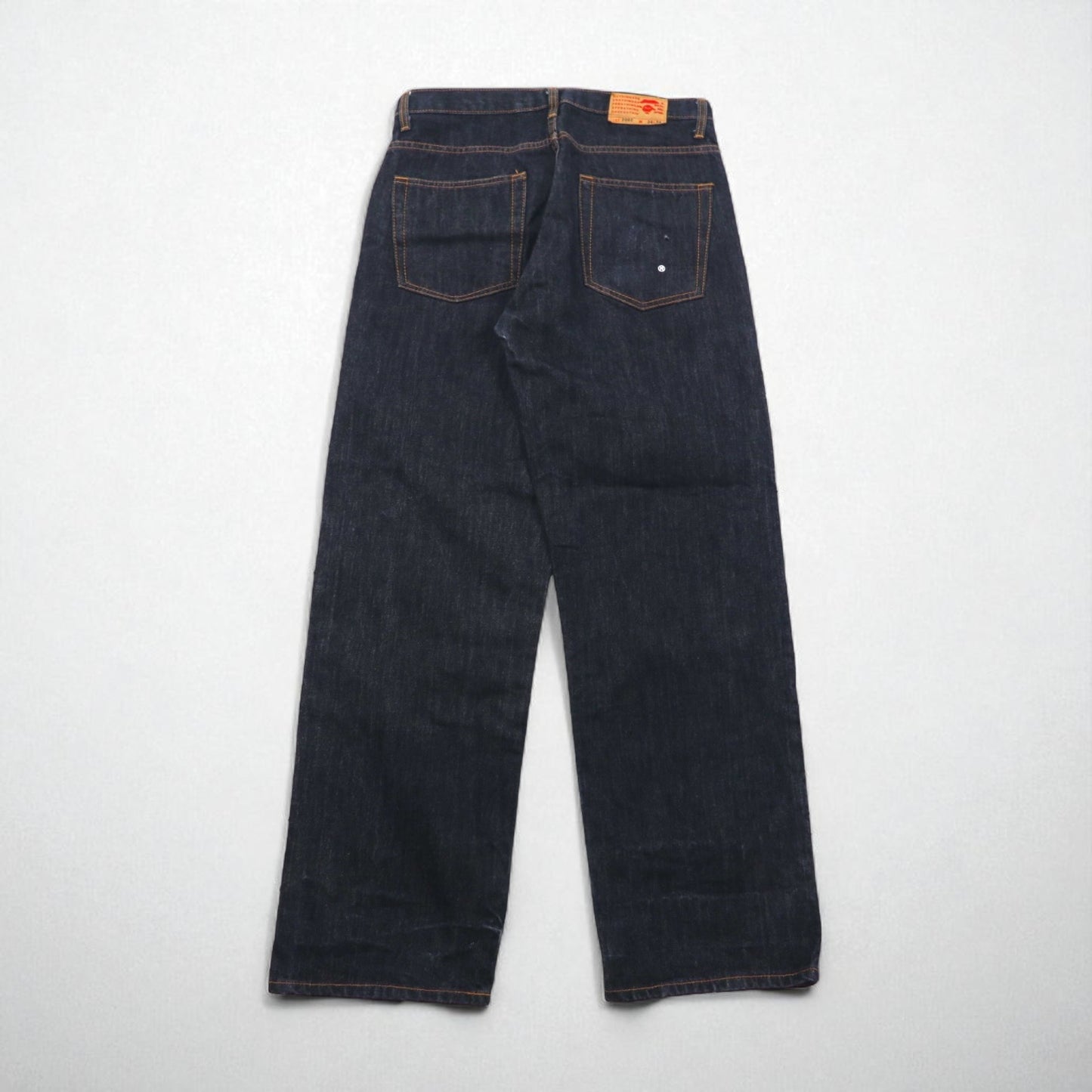 A Bathing Ape Rigid Denim Jeans, Size L, Indigo Blue, Lot 2005