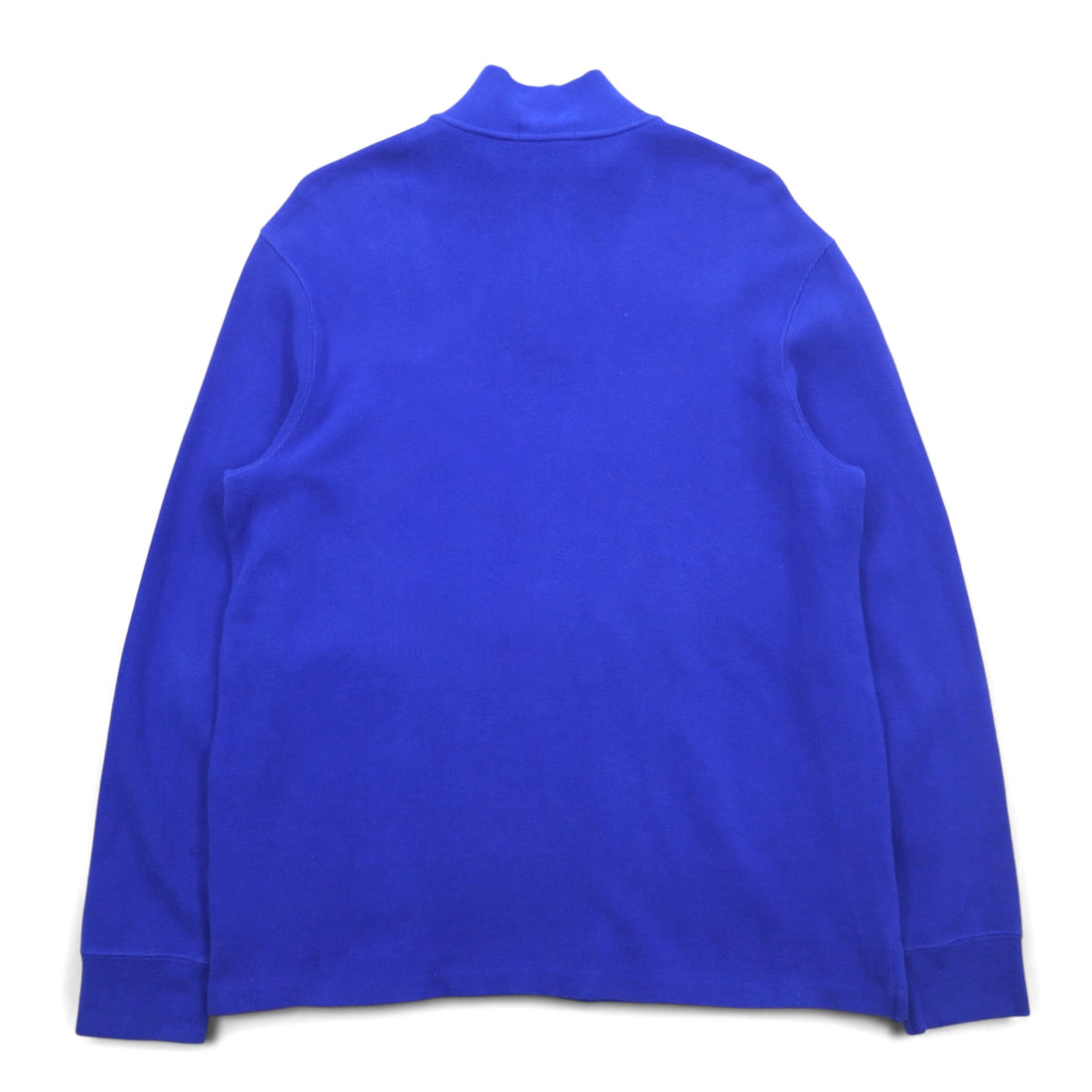 POLO RALPH LAUREN Half-Zip Sweatshirt L Blue Cotton Small Pony Embroidery