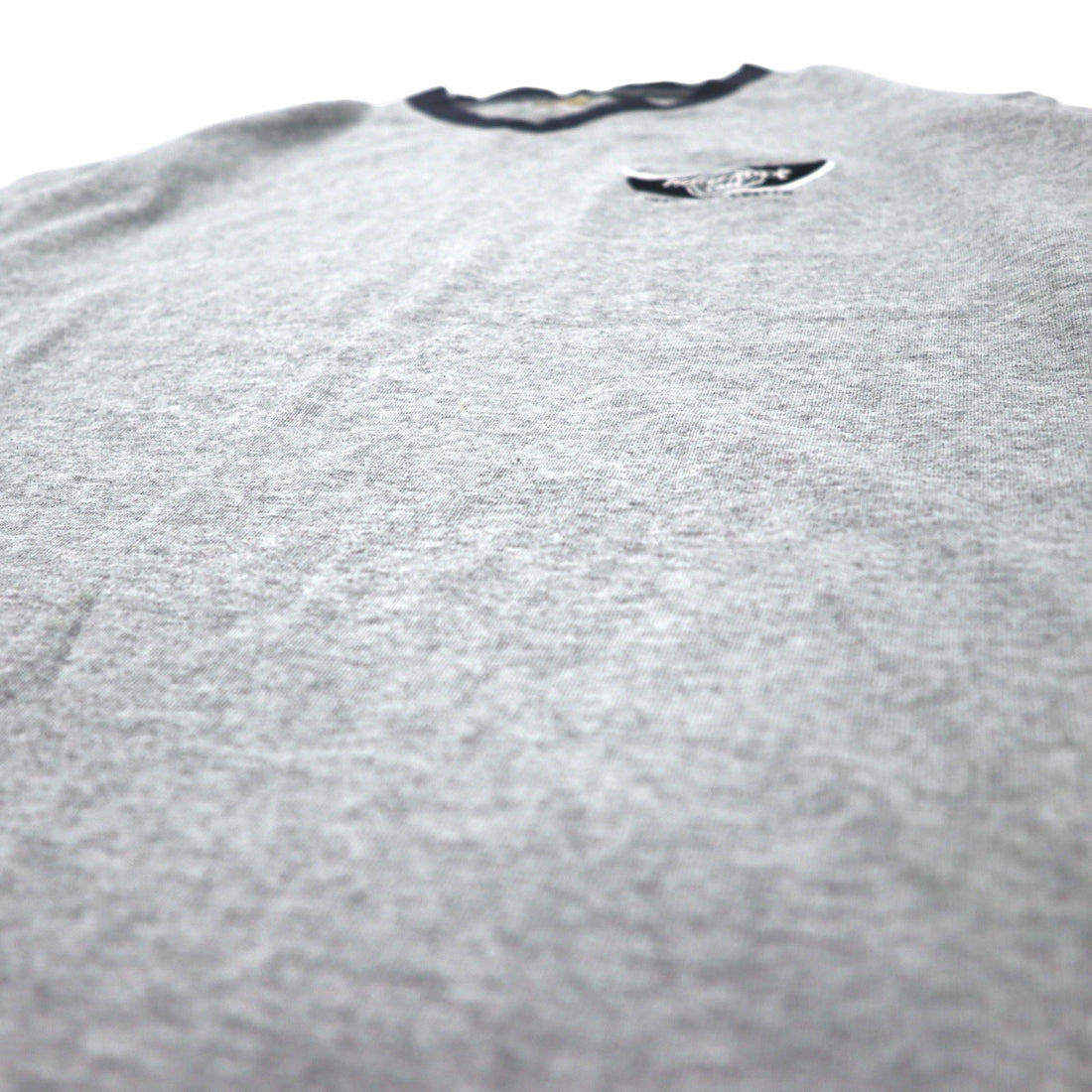 Hard Rock CAFE カナダ製 90年代 リンガーTシャツ M グレー コットン ワンポイントロゴ刺繍 NIAGARA FALLS ビッグサイズ