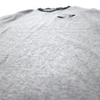 Hard Rock CAFE カナダ製 90年代 リンガーTシャツ M グレー コットン ワンポイントロゴ刺繍 NIAGARA FALLS ビッグサイズ