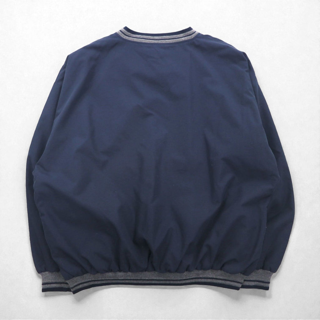 NORTH END ピステ リブライン プルオーバー ナイロンジャケット ジャージ XL ネイビー 防水 Teflon US企業 ワンポイント刺繡 未使用品