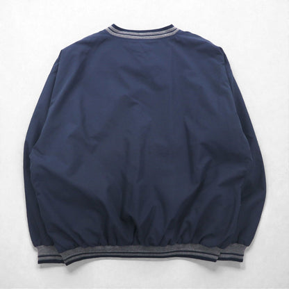 NORTH END ピステ リブライン プルオーバー ナイロンジャケット ジャージ XL ネイビー 防水 Teflon US企業 ワンポイント刺繡 未使用品