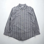 Brooks Brothers REGENT ボタンダウンシャツ L グレー ストライプ ノンアイロン コットン