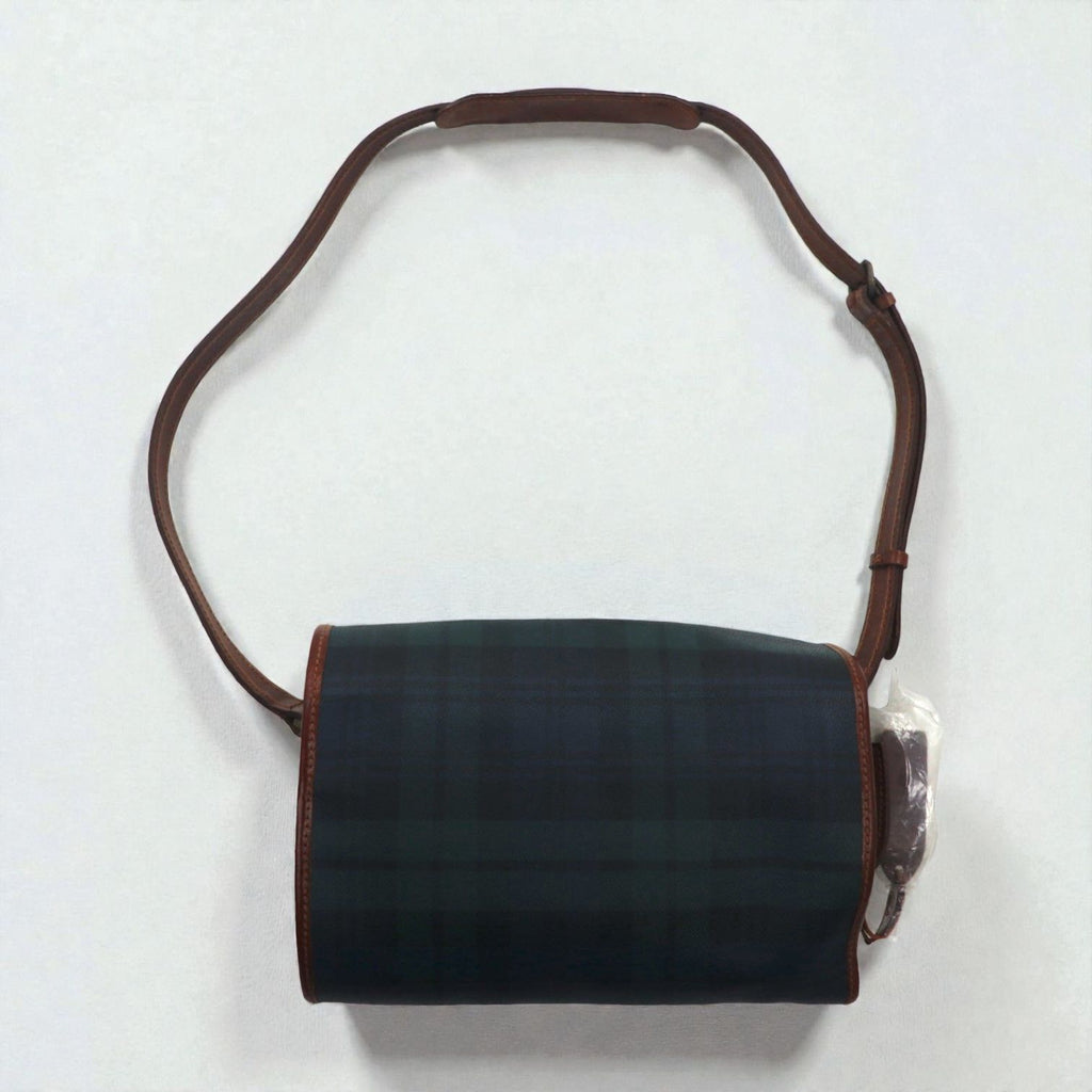 Polo Ralph Lauren ブラックウォッチ ショルダーバッグ グリーン PVC レザー チェック