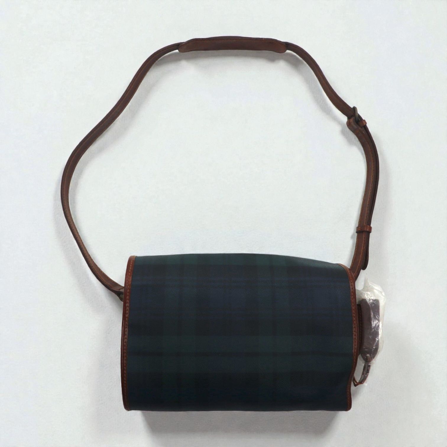 Polo Ralph Lauren ブラックウォッチ ショルダーバッグ グリーン PVC レザー チェック