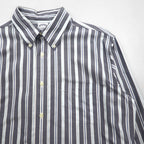 Brooks Brothers REGENT ボタンダウンシャツ L グレー ストライプ ノンアイロン コットン