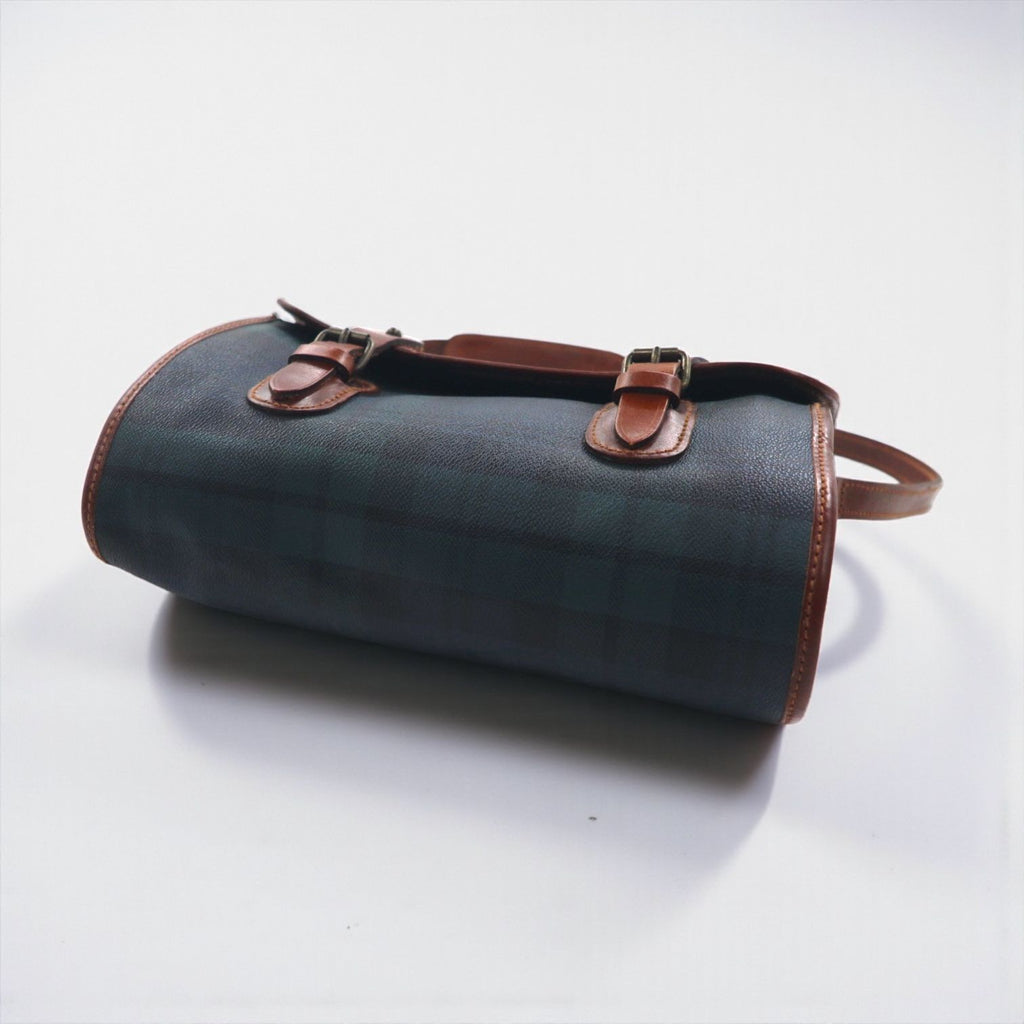 Polo Ralph Lauren ブラックウォッチ ショルダーバッグ グリーン PVC レザー チェック