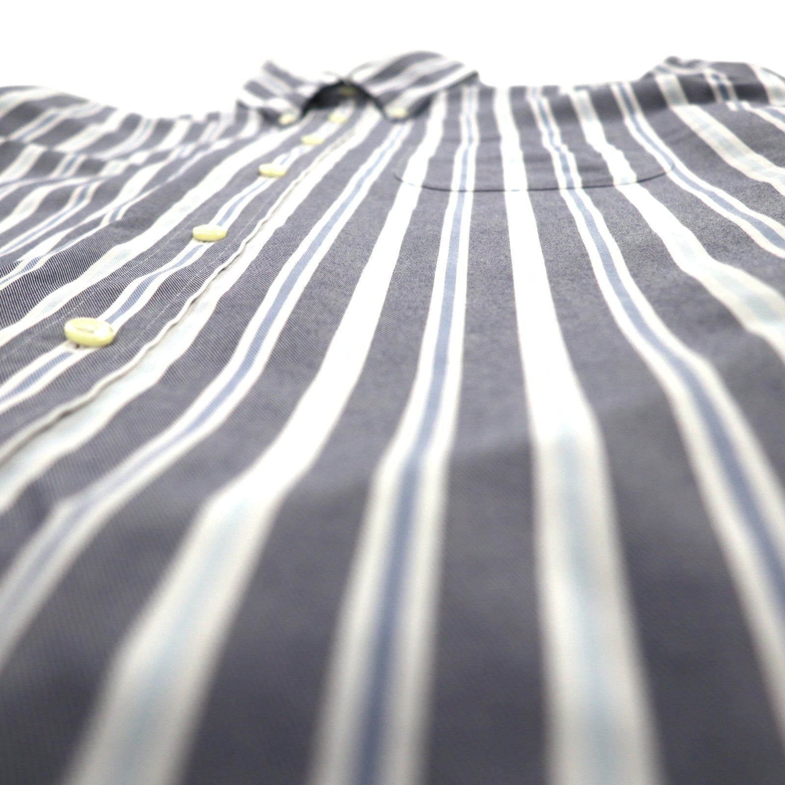 Brooks Brothers REGENT ボタンダウンシャツ L グレー ストライプ ノンアイロン コットン