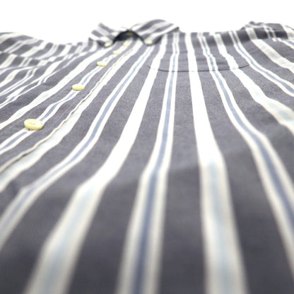 Brooks Brothers REGENT ボタンダウンシャツ L グレー ストライプ ノンアイロン コットン