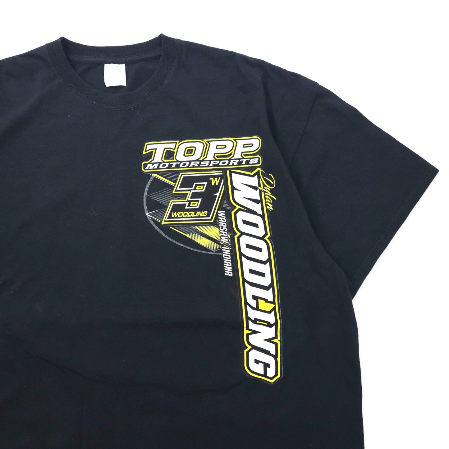 PORT & COMPANY レーシングカー 両面プリント Tシャツ 2XL ブラック コットン TOPP MORTORSPORTS ビッグサイズ