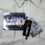 FUBU 00's Utility Work Shirt M Beige Cotton Big Size Unused Item