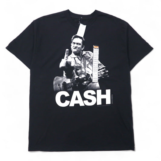 日本然リトテ-古着オンライン-JIM MARSHALL CLOTHING ジョニーキャッシュ バンド Tシャツ L ブラック コットン JOHNNY CASH 未使用品-JIM MARSHALL CLOTHING Johnny Cash Band T-Shirt L Black Cotton JOHNNY CASH Unused