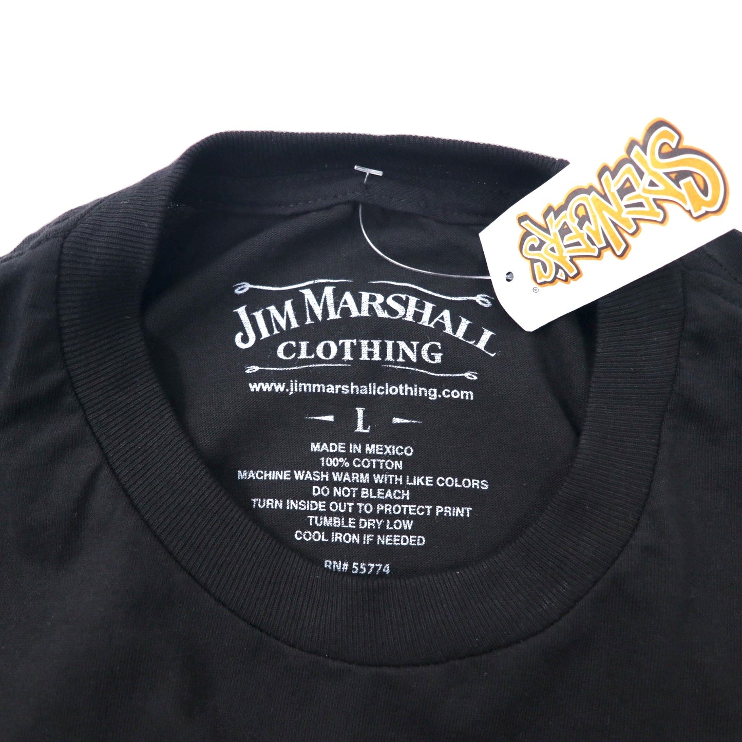 JIM MARSHALL CLOTHING ジョニーキャッシュ バンド Tシャツ L ブラック コットン JOHNNY CASH 未使用品