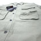 FUBU 00's Utility Work Shirt M Beige Cotton Big Size Unused Item