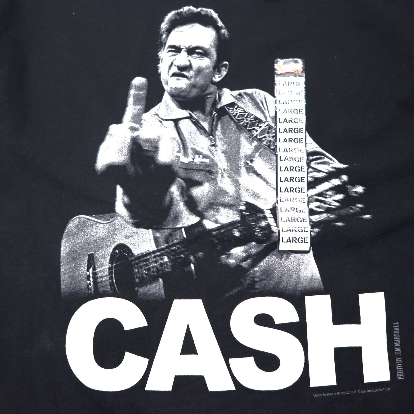 JIM MARSHALL CLOTHING ジョニーキャッシュ バンド Tシャツ L ブラック コットン JOHNNY CASH 未使用品