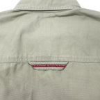 FUBU 00's Utility Work Shirt M Beige Cotton Big Size Unused Item