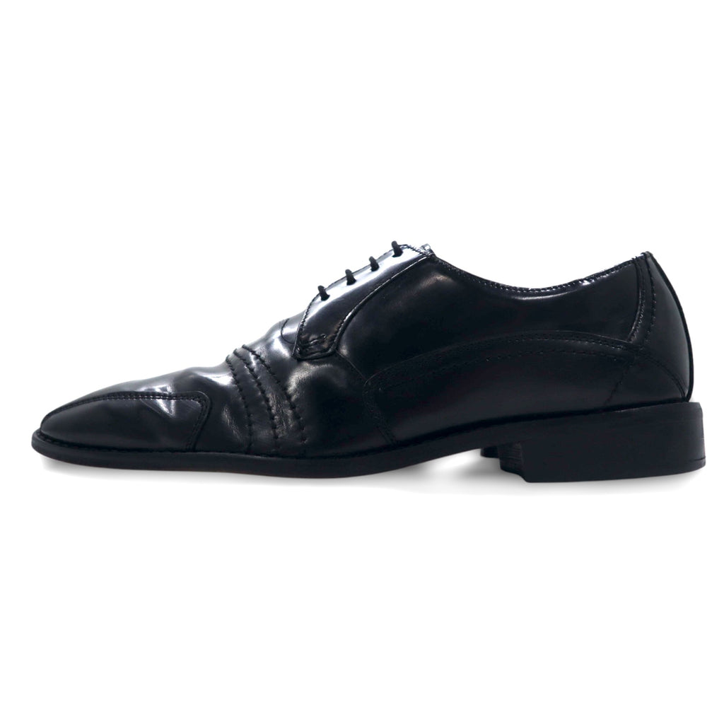 STACY ADAMS Straight Tip Dress Shoes 27.5cm Black Leather Stitching Wingtip 24509