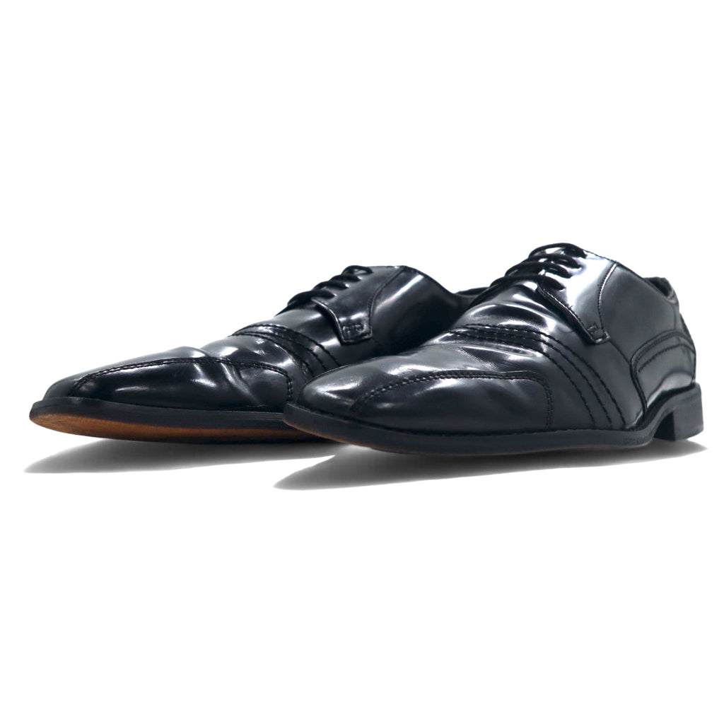STACY ADAMS Straight Tip Dress Shoes 27.5cm Black Leather Stitching Wingtip 24509