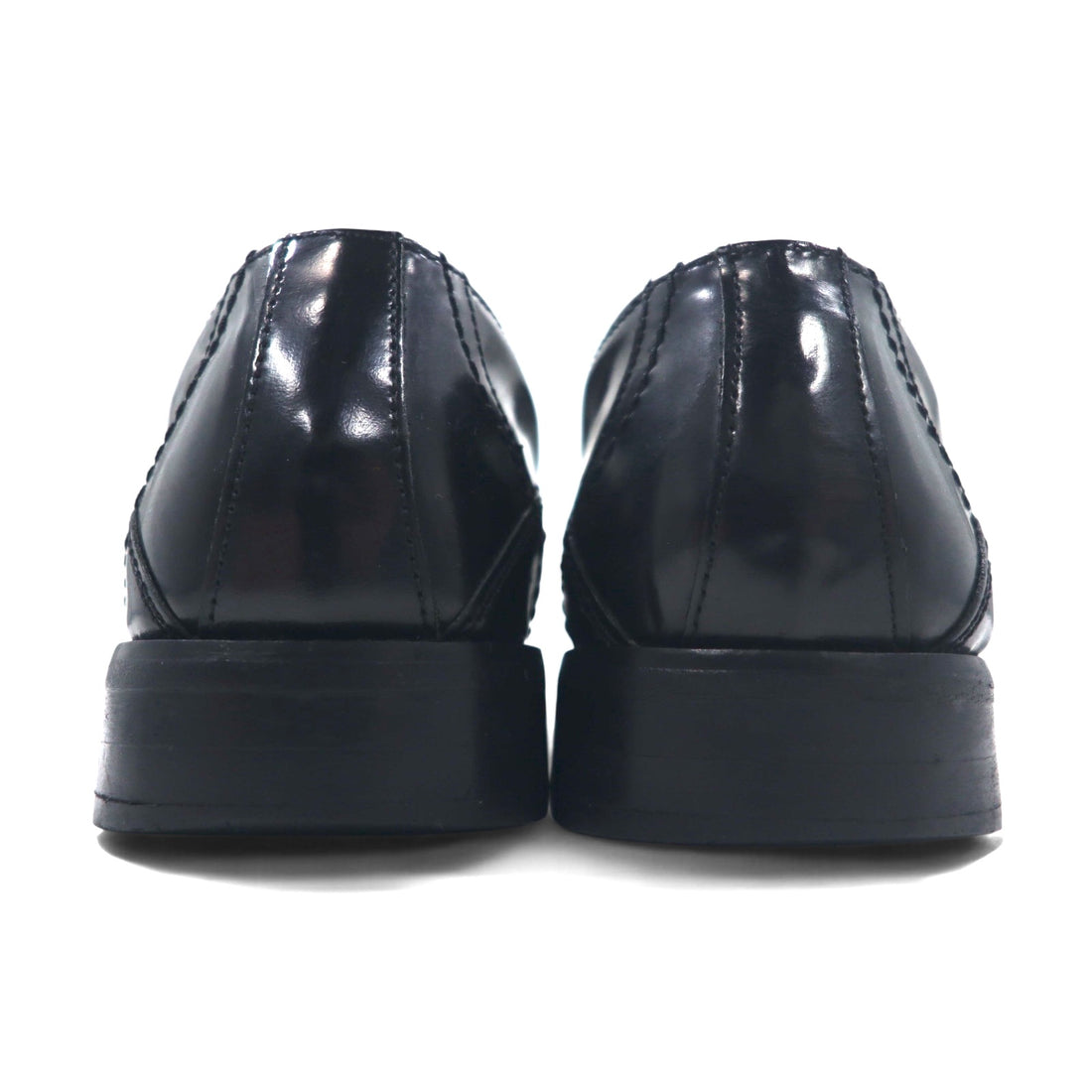 STACY ADAMS Straight Tip Dress Shoes 27.5cm Black Leather Stitching Wingtip 24509