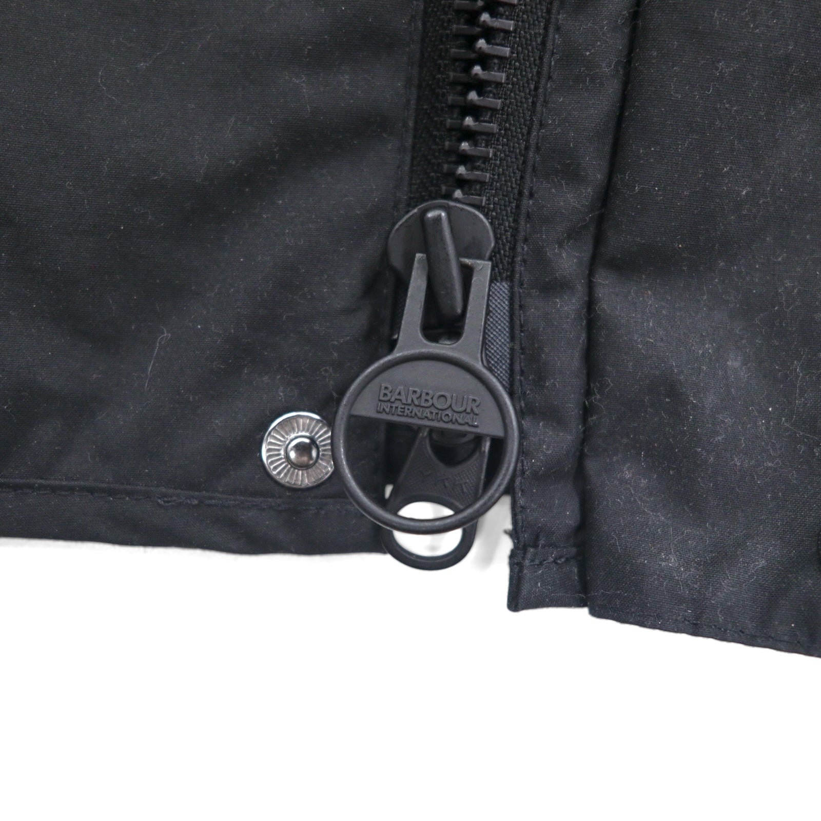 BARBOUR INTERNATIONAL LOCK WAX JACKET, Oiled Motorcycle Jacket, Size M, Black, Double Zip, MWX1176BK71