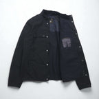 BARBOUR INTERNATIONAL LOCK WAX JACKET, Oiled Motorcycle Jacket, Size M, Black, Double Zip, MWX1176BK71