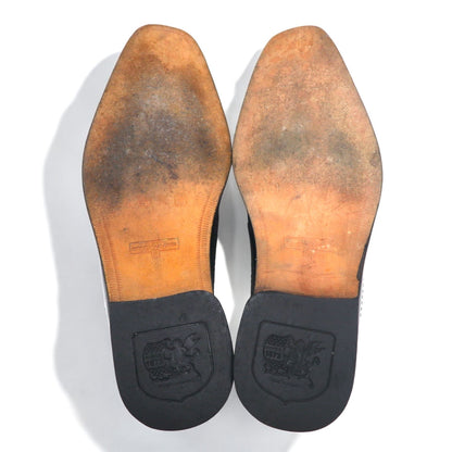 STACY ADAMS ストレートチップ ドレスシューズ 27.5cm ブラック レザー ステッチ 外羽根 24509