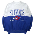 日本然リトテ-古着オンライン-Dodger USA製 90年代 カレッジ プリント スウェット L グレー ブルー コットン ST. FRANCIS-DODGER USA MADE 90's College Print Sweatshirt L Gray Blue Cotton ST. Francis