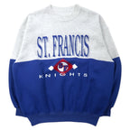 日本然リトテ-古着オンライン-Dodger USA製 90年代 カレッジ プリント スウェット L グレー ブルー コットン ST. FRANCIS-DODGER USA MADE 90's College Print Sweatshirt L Gray Blue Cotton ST. Francis