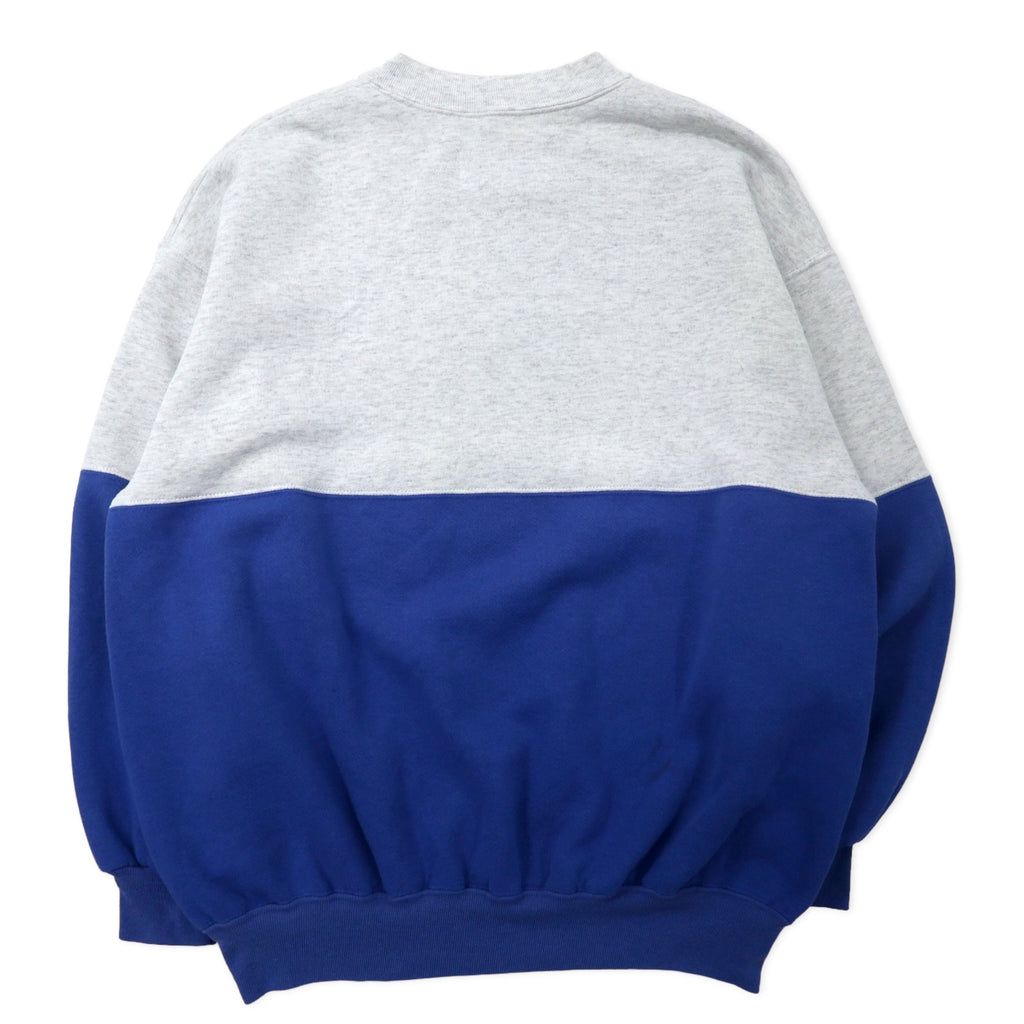 Dodger USA製 90年代 カレッジ プリント スウェット L グレー ブルー コットン ST. FRANCIS