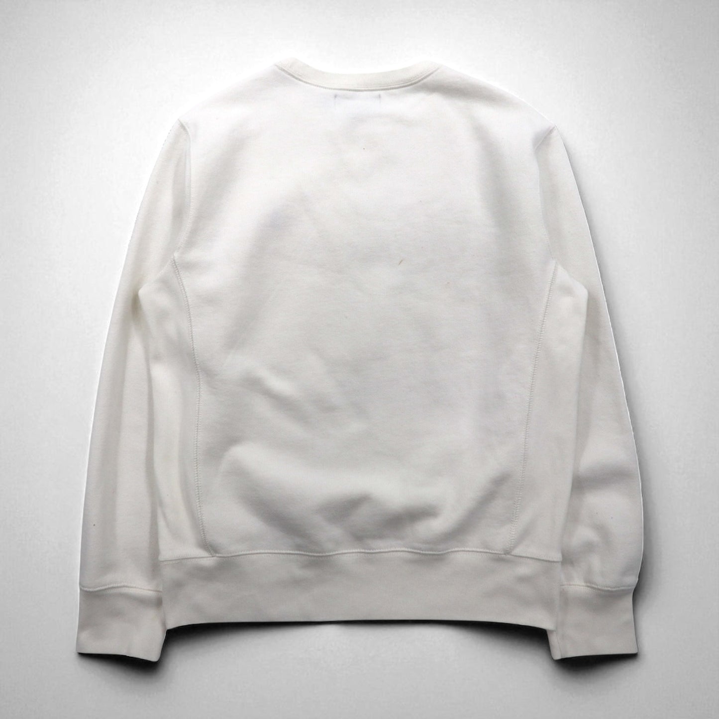 Polo by Ralph Lauren 90s Reverse Weave V-Neck Sweatshirt, Size M, White, Fleece-Lined, Small Pony Embroidery