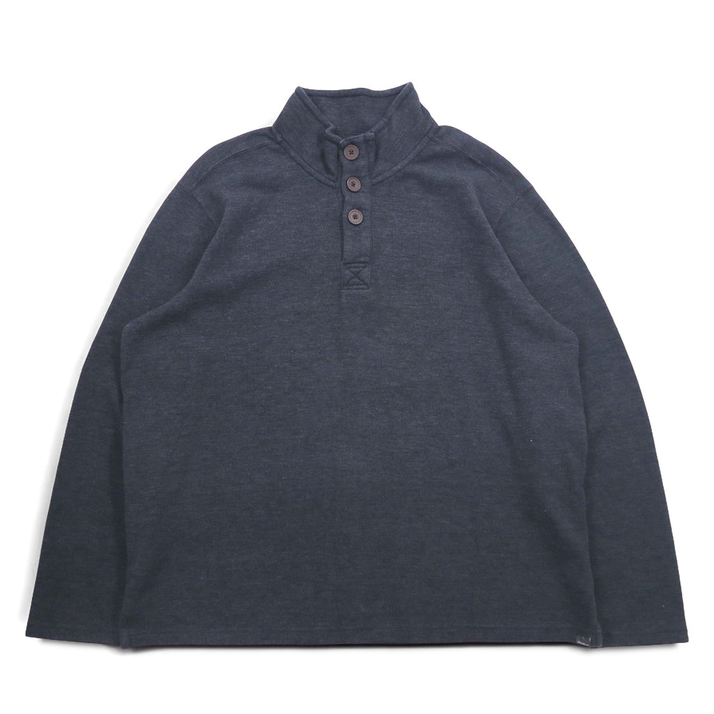 Eddie Bauer Half Button Sweatshirt XL Grey Cotton