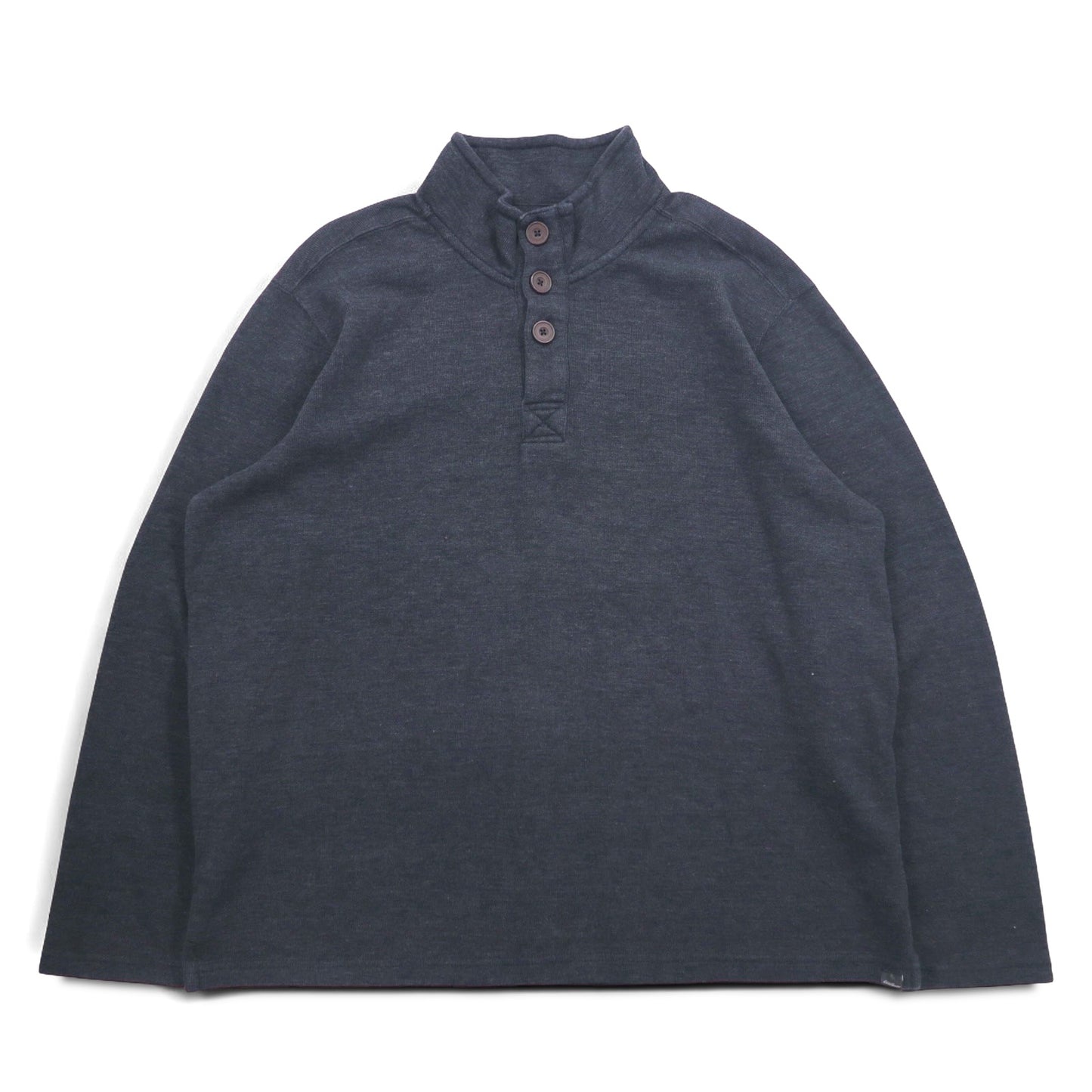 Eddie Bauer Half Button Sweatshirt XL Grey Cotton