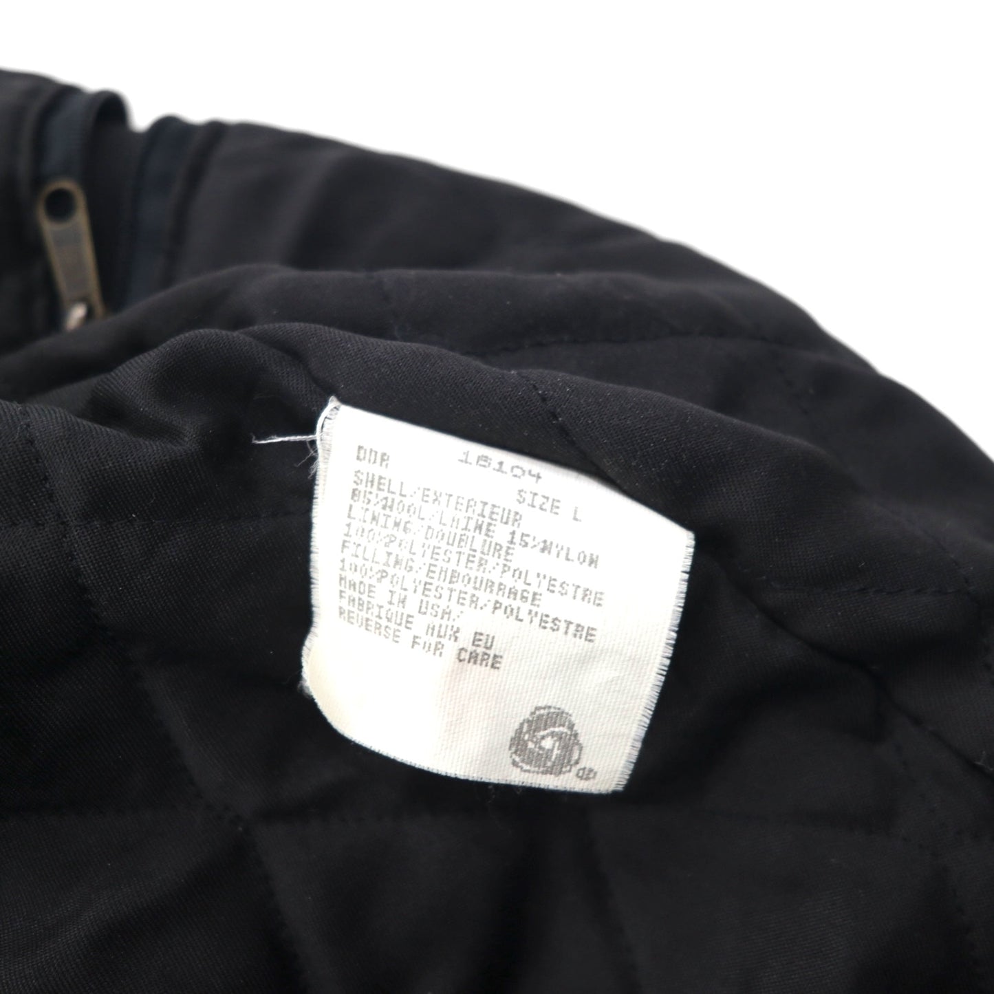 Woolrich 90年代 USA製 メルトンカバーオール ウールジャケット L ブラックウォッチ グリーン チェック 中綿 キルティングライナー